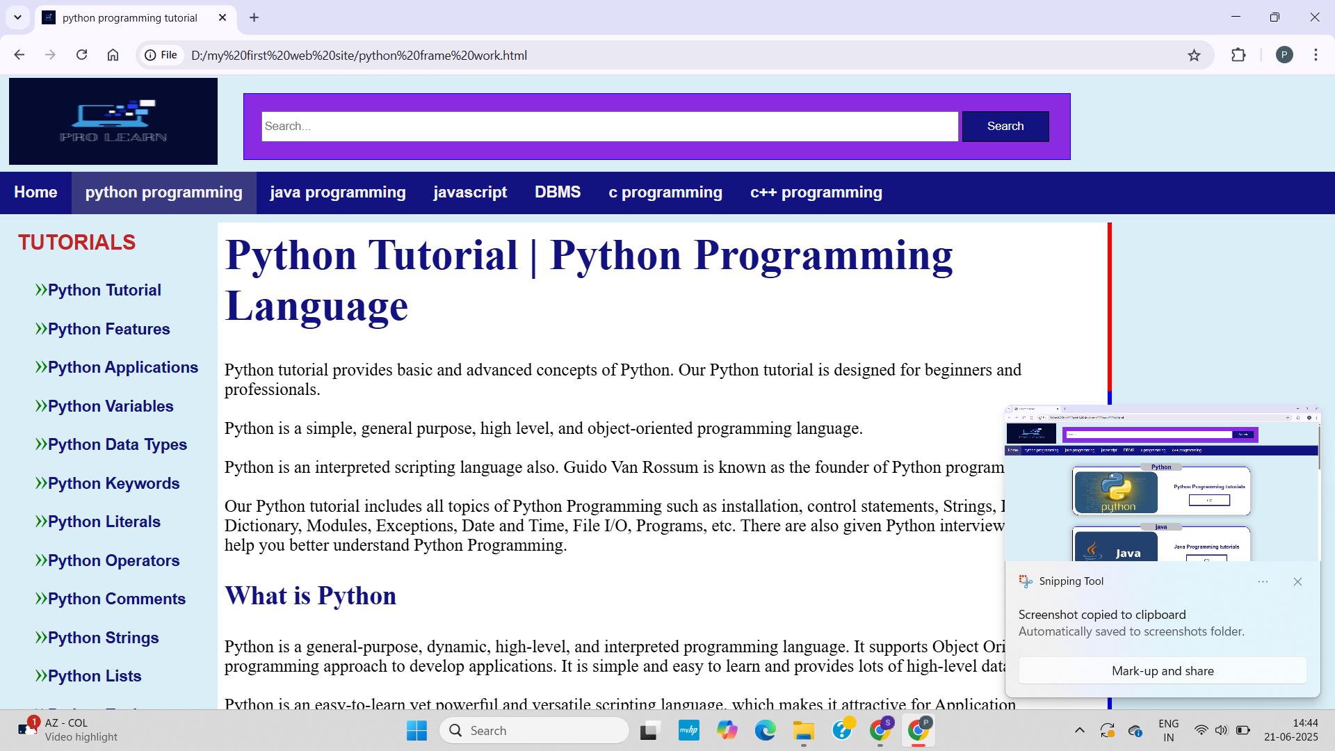 Python Tutorial